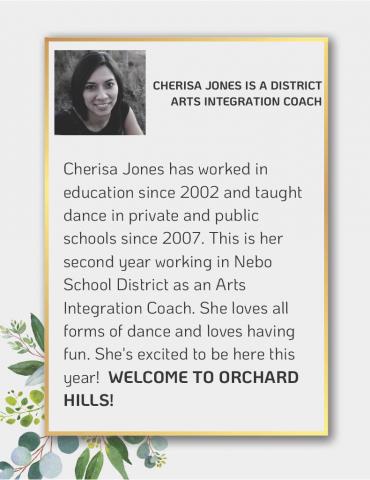 Welcome Cherisa Jones