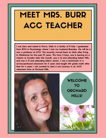 Mrs. Burr New ACC Teacher