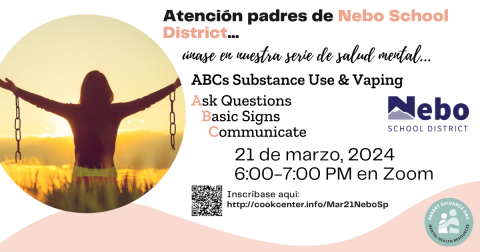 Spanish Substance Abuse and Vaping Virtual Flyer