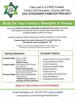 UVU Stronger Families Project