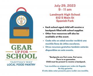 Gear Up For School Backpack Flyer