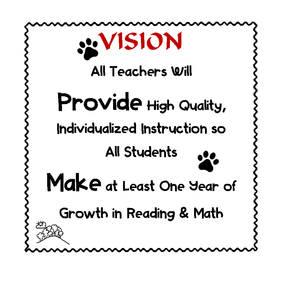 Vision: All teachers will provide high quality, individualized instruction so all students make at least one year of growth in reading and math