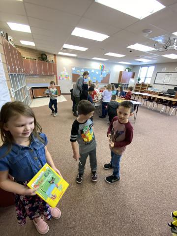 Students choose a free book