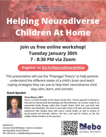 Helping Neurodiverse Children at Home Flyer