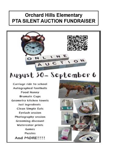 PTA Silent Auction Flyer