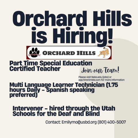 Orchard Hills Is Hiring