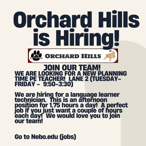 Hiring for ESL Tech and PE Teacher