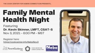 Family Mental Health Night is November 3 at 6:00 pm