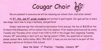 Cougar Choir Information