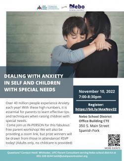 Flyer- Dealing with Anxiety in Self & Children with Special Needs
