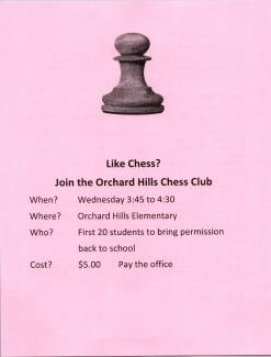Chess Club Info