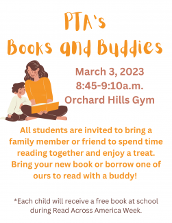 Books and Buddies Event Flyer
