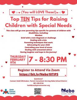 Raising Children with Special Needs Class Flyer