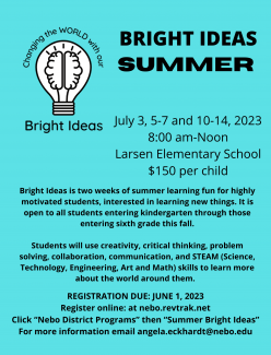 Bright Ideas Summer Flyer