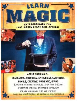 Learn Magic Flyer Offered through Santaquin City