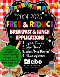 Free and Reduced lunch application steps