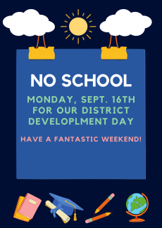 No School Monday, Sept. 16th